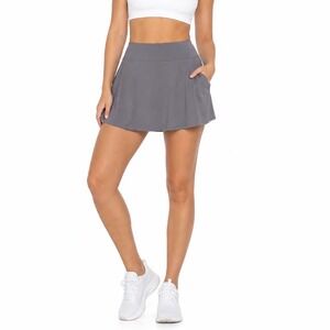RBX Active Womens Dark Gray Pleated Back Athletic Tennis Golf Skort Size L